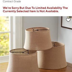 Pottery barn lamp shade made of burlap size XL .
